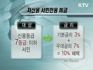 서민전용 예금·보험 나온다