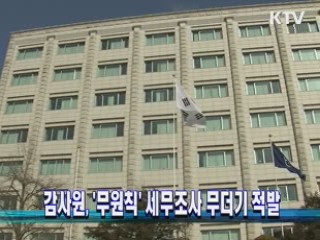 감사원, '무원칙' 세무조사 무더기 적발