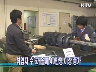 취업자 수 6개월째 40만명 이상 증가