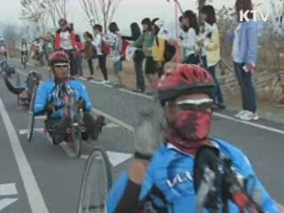 상이용사의 국토종단···'식지않은' 나라사랑