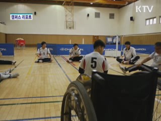 희망의 리시브…좌식배구를 아시나요