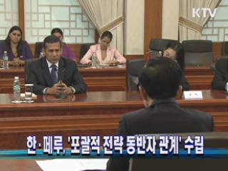 한·페루, '포괄적 전략 동반자 관계' 수립
