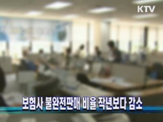 보험사 불완전판매 비율 작년보다 감소