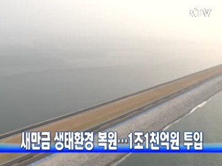 새만금 생태환경 복원···1조1천억원 투입