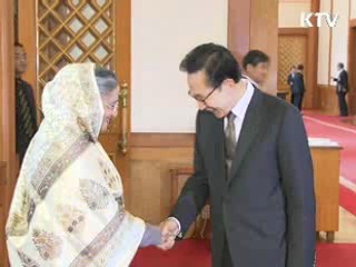 한-방글라데시 정상회담…교역규모 확대