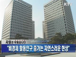 "비경제 활동인구 증가는 자연스러운 현상"