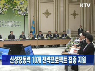 신성장동력 10개 전략프로젝트 집중 지원