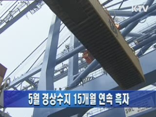 5월 경상수지 15개월 연속 흑자