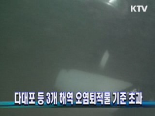 다대포 등 3개 해역 오염퇴적물 기준 초과