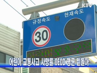 어린이 교통사고 사망률 OECD 평균 밑돌아