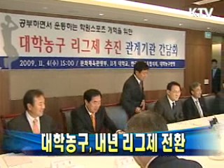 대학농구, 내년 리그제 전환