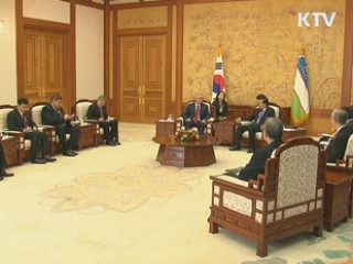 한-우즈벡 정상회담…에너지 자원 협력 강화