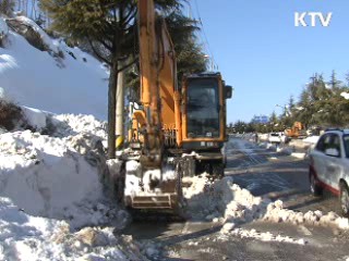 민관군 총동원 제설 작업 박차