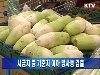 시금치 등 기준치 이하 방사능 검출