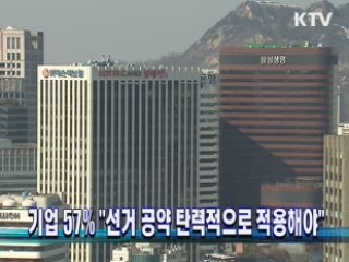기업 57% "선거 공약 탄력적으로 적용해야"