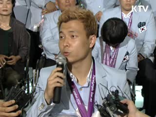 런던 장애인올림픽 선수단 귀국···'금의환향'