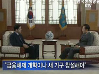 금융체제 대개혁이나 새 기구 필요