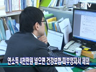 연소득 4천만원 넘으면 건강보험 피부양자서 제외