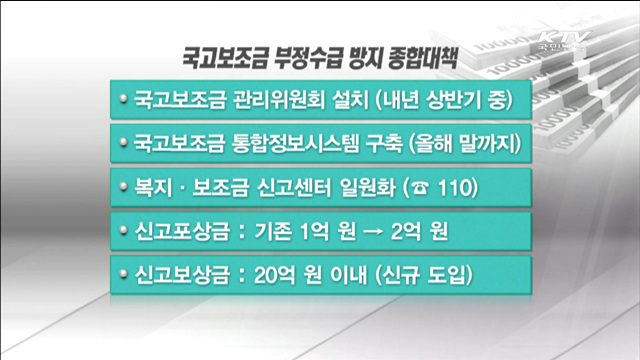 국고보조금 1회 이상 고의 부정수급시 '영구퇴출'