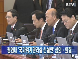 청와대 '국가위기관리실 신설안' 심의·의결