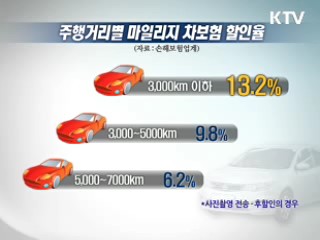 주행거리 짧으면 보험료 최대 13.2% 할인