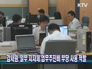감사원, 일부 지자체 업무추진비 부당 사용 적발