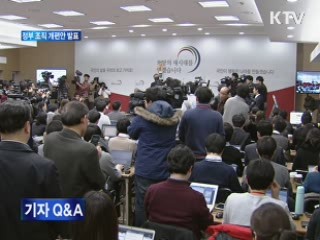 인수위 브리핑 - 정부 조직 개편안 발표