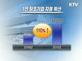 1인 창조기업 지원, 449억원 투입