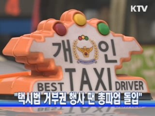 "택시법 거부권 행사 땐 총파업 돌입"