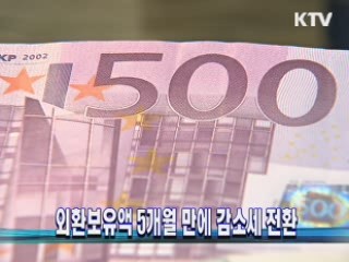외환보유액 5개월 만에 감소세 전환
