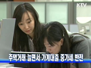주택거래 늘면서 가계대출 증가세 반전