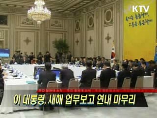 이 대통령, 새해 업무보고 연내 마무리