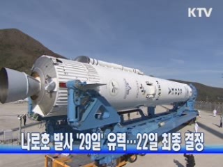 나로호 발사 '29일' 유력···22일 최종 결정