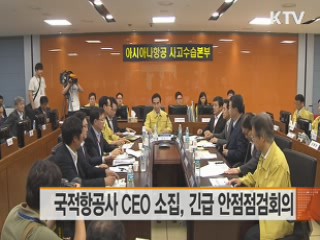 국적항공사 CEO 소집, 긴급 안점점검회의