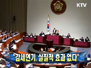 "감세연기, 실질적 효과 없다"