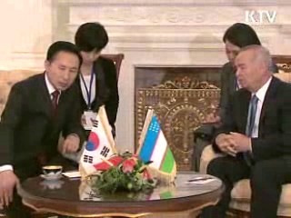 한·우즈벡 정상회담 '전방위 협력'