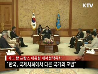 이 대통령, 프랑스 대북특사 접견