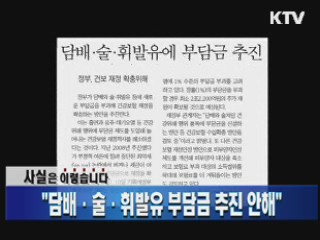 "담배·술·휘발유 부담금 추진 안해"