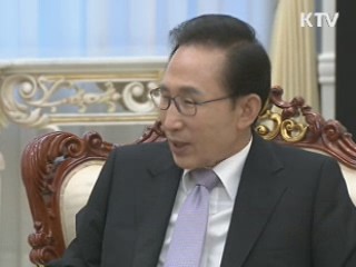 이 대통령, 반기문 UN 사무총장 면담