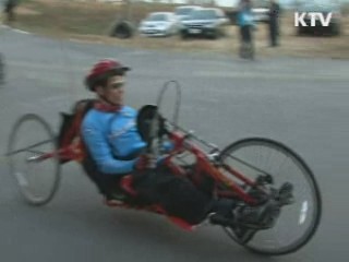 상이용사의 국토종단···'식지않은' 나라사랑