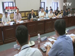 "고용률 70% 달성 총력…세제·예산 지원"