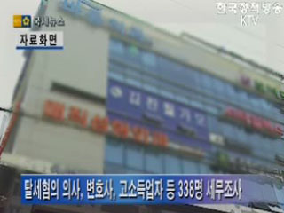 불성실신고자 338명 세무조사 실시