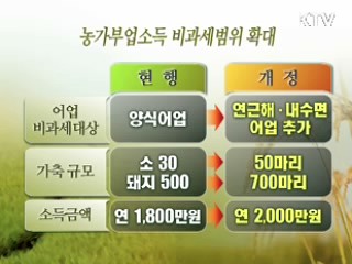 농가 비과세 확대, 산후조리원 부가세 면제