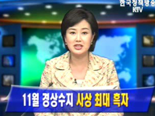 11월 경상수지 사상최대 흑자