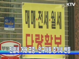 전월세 거래 급증···인구이동 증가세 반등