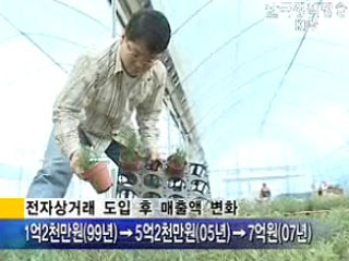 농산물 전자상거래로 매출액 증가