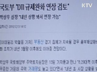 DTI 규제완화 연장 검토 안해