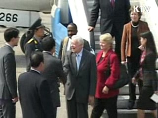 카터 전 대통령, 북한 외무상 박의춘 면담