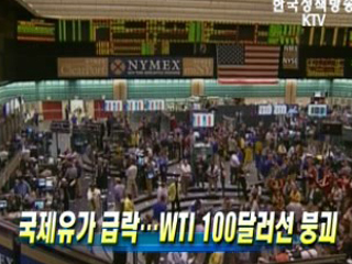 국제유가 급락…WTI 100달러선 붕괴
