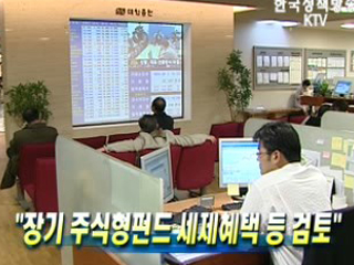 장기 주식형펀드 세제혜택 등 검토